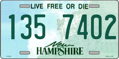 NH license plate 1357402