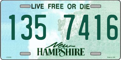 NH license plate 1357416
