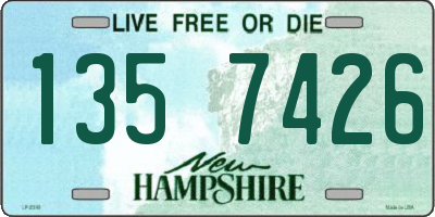 NH license plate 1357426