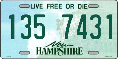 NH license plate 1357431