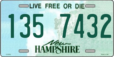 NH license plate 1357432