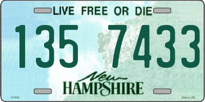 NH license plate 1357433