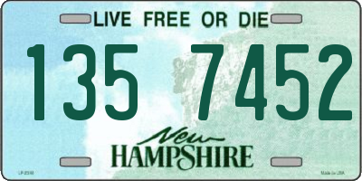 NH license plate 1357452