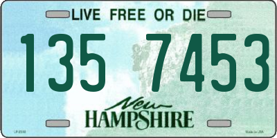 NH license plate 1357453
