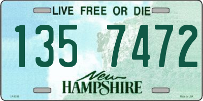 NH license plate 1357472