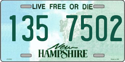 NH license plate 1357502