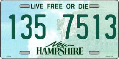 NH license plate 1357513