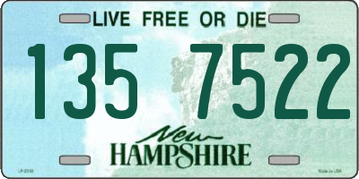 NH license plate 1357522
