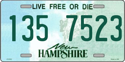 NH license plate 1357523