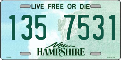 NH license plate 1357531