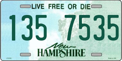 NH license plate 1357535