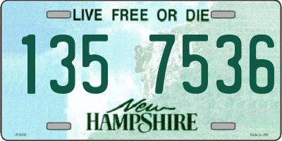 NH license plate 1357536