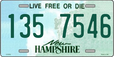 NH license plate 1357546