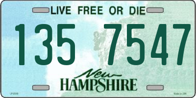 NH license plate 1357547