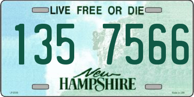 NH license plate 1357566