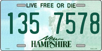 NH license plate 1357578