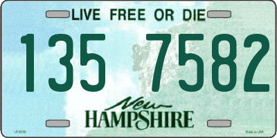 NH license plate 1357582