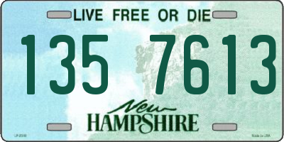 NH license plate 1357613