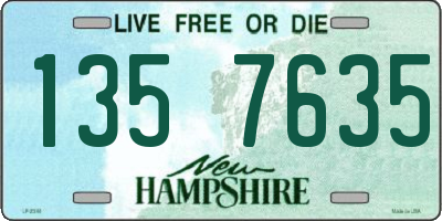 NH license plate 1357635