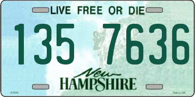 NH license plate 1357636