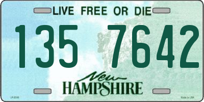 NH license plate 1357642