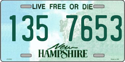 NH license plate 1357653