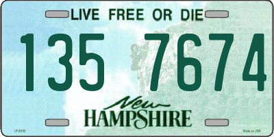 NH license plate 1357674
