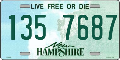 NH license plate 1357687