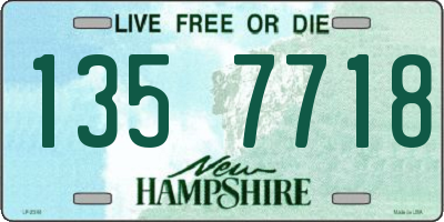NH license plate 1357718