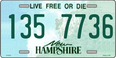 NH license plate 1357736