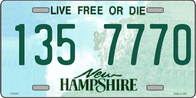 NH license plate 1357770