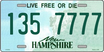 NH license plate 1357777