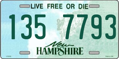 NH license plate 1357793
