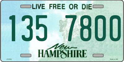 NH license plate 1357800