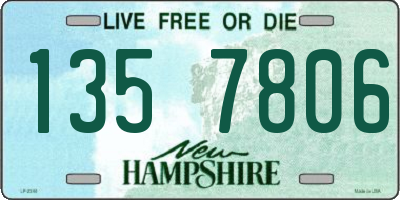 NH license plate 1357806