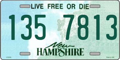NH license plate 1357813