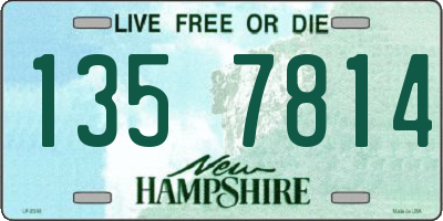 NH license plate 1357814