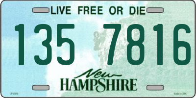 NH license plate 1357816