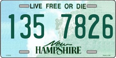 NH license plate 1357826