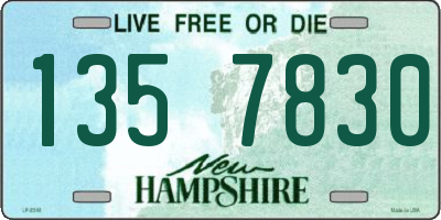 NH license plate 1357830