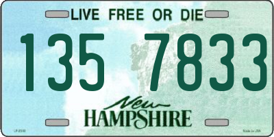 NH license plate 1357833