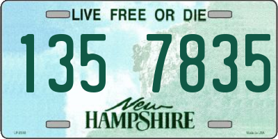 NH license plate 1357835