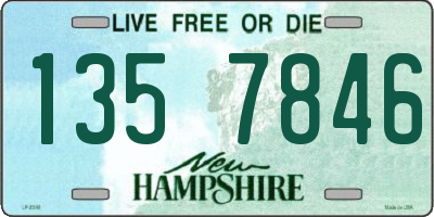 NH license plate 1357846
