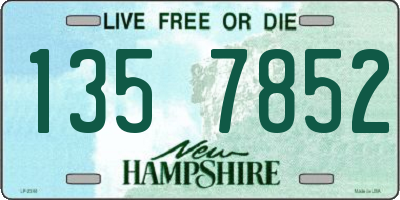NH license plate 1357852