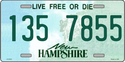 NH license plate 1357855