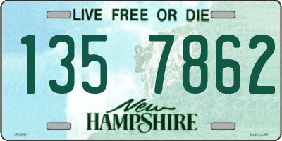 NH license plate 1357862