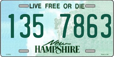 NH license plate 1357863