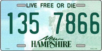 NH license plate 1357866