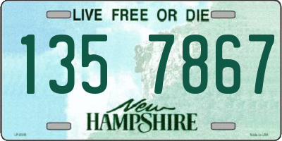 NH license plate 1357867