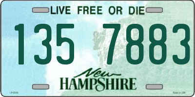 NH license plate 1357883
